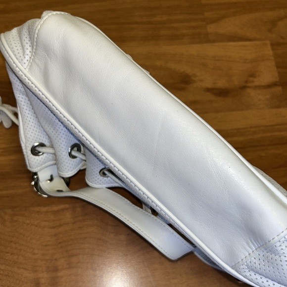 Isabella Fiore Perforated Leather Bag with 3D Flowers - Picture 11 of 11